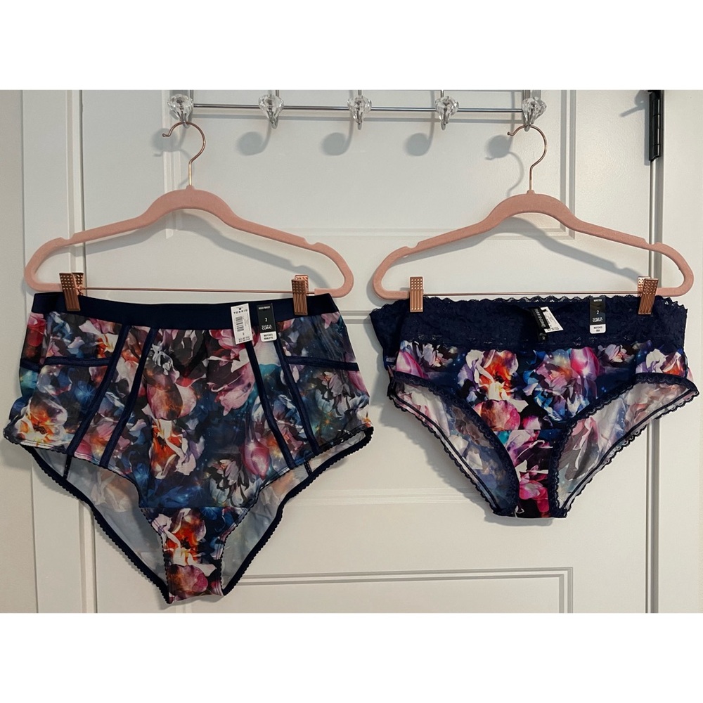 Torrid Blue Floral Galaxy Cutout High-Waist Brief NWT SZ 1 (14-16) - Picture 13 of 13